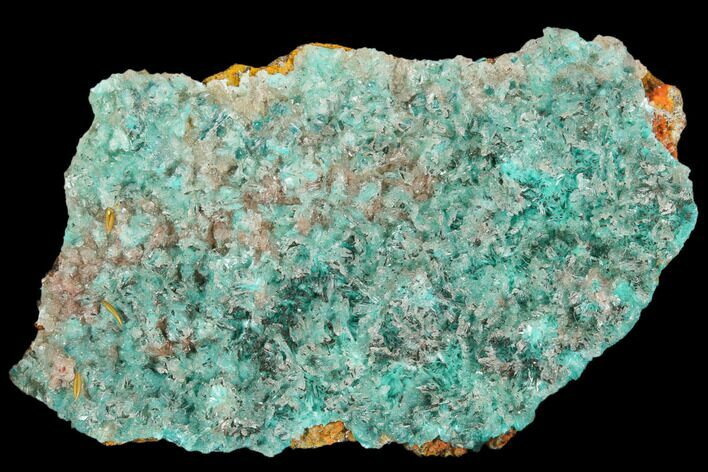Calcite Encrusted Fibrous Aurichalcite Crystals - Mexico #127241